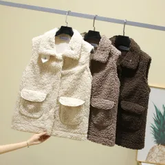 ボアベスト レディース ノースリーブ ショート丈 ムートン調 アウター もこもこ トップス ベスト ジレ 前開き 暖かい 着痩せ 通学 通勤 可愛い おしゃれ きれいめ 大人カジュアル 秋冬 20代 30代 40代【jieliang04】