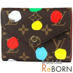 LOUIS VUITTON/ルイ ヴィトン　LV × YK ポルトフォイユ ヴィクトリーヌ（コンパクトウォレット/三つ折財布）　草間彌生 モノグラム ペインティッド ドット　ブラウン×マルチカラー　M81865【新品】