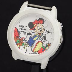 ミッキーマウス かわいい赤の腕時計 レトロなデジタル窓 美品 箱一式付 