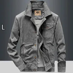 [L]秋冬 コーデ メンズ  服 シンプル ファッション オシャレ 大人 かっこいい 大きいサイズ ストリート 紳士服  コーデュロイ シンプル カジュアル ジャケット レトロ 快適 スリム トップス ワークジャケット