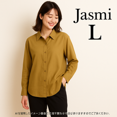 AS0335 Jasmi シャツ 絹100% 長袖シャツ Lサイズ 新品未使用