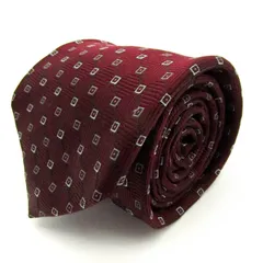 シャルル・ジョルダン ブランド ネクタイ 総柄 シルク PO  メンズ ワインレッド CHARLES JOURDAN 【中古】