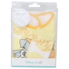 【メール便】わんわん物語 ベビー用品 ベビーセット ビブ＆ソックス チェック ディズニー スモールプラネット プレゼント ギフト スタイ＆赤ちゃん用靴下 キャラクター グッズ 