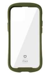 iFace Reflection iPhone 13 mini ケース クリア 強化ガラス (カーキ)【アイフェイス アイフォン 13mini カバー 透明 耐衝撃 米国MIL規格取得 ストラップホール付き】 [iPhone 13 mini専用・カーキ]のサムネイル