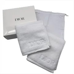 未使用品 Christian Dior ディオール ロゴ コットン 100％ タオル フェイスタオル 二枚セット プレゼント 小物 r28