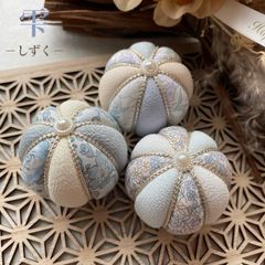 －彩－ 〖雫〗　リバティ5センチ木目込み手毬3個セット　〜　お食い初め　七五三〜