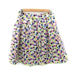 マッキントッシュフィロソフィー MACKINTOSH PHILOSOPHY フレアスカート ひざ丈 花柄 マルチカラー 36 S オフホワイト /SY8