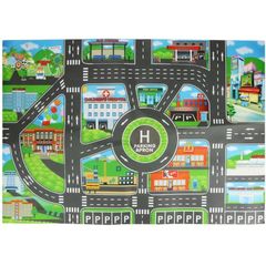 知育玩具★地図 おもちゃ 交通 お町マップ 子供部屋マット キッズ58*83cm