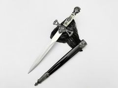 ②『ポケット西洋ナイフ』全長 35cm 耐酸鋼刃 × 亜鉛合金装具 未開刃 プラスチック鞘付 西洋短剣　西洋剣　レプリカ　COSPLAY 装飾用”“非実戦 美術刀 刀装具 模擬刀 居合刀 日本刀 模造刀 鑑賞用 武具