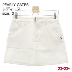 PEARLY GATES パーリーゲイツ コットン混 ストレッチスカート ホワイト系 0 [240101140546]#