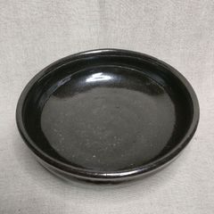 黒釉菓子器 共箱付き 陶器 皿 | Mercari