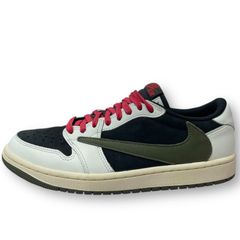国内正規 Travis Scott NIKE Women's Air Jordan 1 Low OG Medium Olive コラボ トラビススコット ジョーダン1 スニーカー DZ4137-106 ナイキ トラヴィススコット 26cm   90829A1