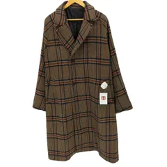 ビームスハート BEAMS HEART チェック柄 セミダブル ビッグシルエット チェスターコート  メンズ JPN：L 