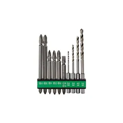 HiKOKI(ハイコーキ) ビット10本セット インパクトドライバー、ドライバードリル用 六角二面幅6.35mm 0040-1000 【メーカー純正品・ビット交換が楽】
