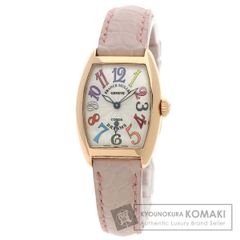 FRANCK MULLER フランクミュラー 1750S6 トノウカーベックス カラードリーム 腕時計 K18PG 革 レディース