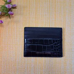 MICHAEL KORS マイケル・コース カードケース クロコ風 型押し ブラック 36F1LCOD2E1 新生活 プレゼント (ｚ)