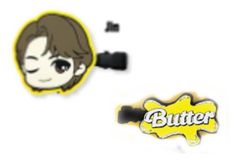 [무료 배송] [TinyTAN] [타이니 탄] 고무 앞머리 클립 [JIN] [진] [Butter] [BTS] [방탄 소년단] [방탄] [army] [한국] [헤어 핀] [핀] [클립] [머리카락] [헤어 액세서리] [2 개 포함] [2 개 세트] [잡화] [굿