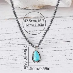 ターコイズカラーネックレスユニセックス　ナバホ　インディアンジュエリー　アメカジ