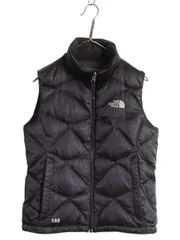 【お得なクーポン配布中!】 US企画 ノースフェイス ナイロン ダウン ベスト レディース XS 古着 The North Face フルジップ キルティング 550フィル 重ね着 前開き 黒