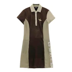 1PIU1UGUALE3 GOLF ブラウン ロゴ ワンピース サイズ Ⅱ 新品
