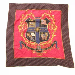 ラルフローレン RALPH LAUREN スカーフ 大判 国旗 赤 レッド マルチカラー /UO ■GY18
