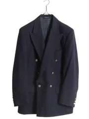 【お得なクーポン配布中!】 90s USA製 BURBERRYS PRORSUM ダブルブレスト テーラード ジャケット メンズ L 程 オールド バーバリー プローサム ブレザー 紺ブレ ウール