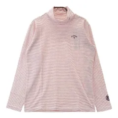 サイズ：LL CALLAWAY キャロウェイ  ハイネック 長袖Tシャツ ボーダー柄 レッド系 [240101395200]# ゴルフウェア レディース ストスト