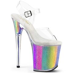 Pleaser 高ヒール ポールダンス メタリック クリアヒールサンダル Pleaser 20cmヒール❗️ メタリック ポールダンス クリア