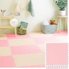 3畳 60cm 20mm 大判 コルクマット カラーマット 防音 ジョイントマット 傷防止 ペット 赤ちゃん 60×60㎝ アイリスプラザ ピンク PEJTM-602 16枚セット