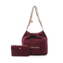 シャネル CHANEL ショルダーバッグ マトラッセ シャネル22 スモール AS3260 ワインレッド ファブリック CHANEL22 マトラッセ チェーンショルダー レディース Used Aのサムネイル