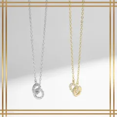 【ゴールド/シルバー】シルバー925 ダイヤ ハート ネックレス 上品 華奢 大人 女性 高級感 エレガント シンプル 輝き 清楚 普段使い フォーマル ギフト 人気 プレゼント おしゃれ 上質 小ぶり アクセサリー 好印象 贈り物 (574 575)
