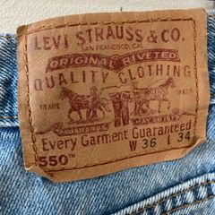 【W36×L34】古着　Levi’s　550　デニムパンツ　ジーンズ　made in USA