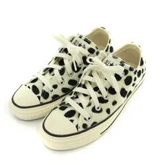 コンバース CONVERSE ALL STAR DALMATIANFUR OX スニーカー シューズ ローカット 水玉 ドット エコファー US4 23cm 白 ホワイト 黒 ブラック 1SD183 /KWのサムネイル