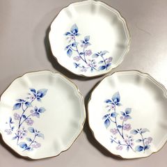 深川製磁 君島一郎 青小花 3枚セット - メルカリ