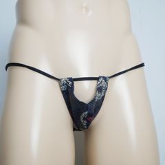 黒猫ふんどし　ハーフカップモデル　男性用　生地柄変更可能