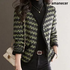 ジャケット ノーノーカラージャケット コート アウター ツイード ツイードジャケット レディース 入学式 ショート丈卒業式 七五三 ant4y948648