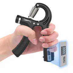 PROIRON フィンガーパワー ハンドグリップ 電子計数 握力 トレーニング 握力グリップ 前腕 筋トレ ハンドグリッパー 握力を鍛える道具 フィンガートレーナー 手首 トレーニング フィンガーグリップ 指筋トレ 5kg-60kg 調節可能な抵抗 3色