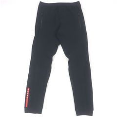 美品□PRADA プラダ 2022年製 ロゴ入り SMP21 Re-Nylon テクニカルパンツ ストレッチパンツ ブラック S イタリア製 正規品 メンズ