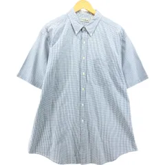 古着 70~80年代 エルエルビーン L.L.Bean ギンガムチェック シアサッカー 半袖 ボタンダウン チェックシャツ メンズL相当/eaa562614