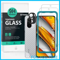 【人気商品】Ibywind ガラスフィルム POCO F3 5G/Redmi k40/Xiaomi Mi 11i 5G 用 強化 ガラス 保護 フィルム 2枚セット カメラレンズプロテ クター付き(金属材料) 背面保護フィルム付き 簡単装着キット付き