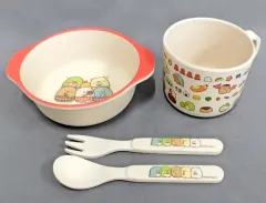 【中古】マグカップ・湯のみ レッド すみっコ弁当 バンブーファイバー食器セット 「すみっコぐらし」