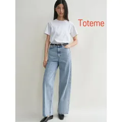 ワイドデニムパンツ、ハイウエストストレートロングパンツ  Totemeのサムネイル