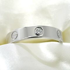 Cartier ミニラブリング 750WG K18WG ホワイトゴールド ダイヤモンド 表記サイズ59 約5.5g