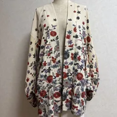 き100○ 羽織 アンティーク 古着 着物　リメイク生地　小物製作　よごれあり