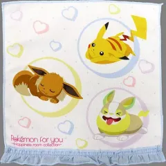 【中古】雑貨 ピカチュウ＆イーブイ＆ワンパチ ハンドタオル 「一番くじ Pokemon for you～Happiness room collection～」 F賞