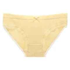 スタンダードショーツ 綿 レディース シンプル リブあみ ストレッチ ローライズ レース リボン 下着 M L LL 黒 赤 黄 紺 rs-027