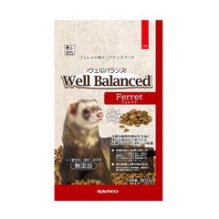 【訳あり特価】【賞味期限：2025.06】 三晃商会　サンコー　 ウェルバランス　フェレットフード　８００ｇ