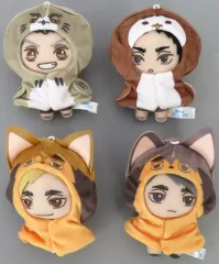 【中古】キーホルダー 梟谷学園高校・稲荷崎高校 マスコットセット(4個セット) 「セガラッキーくじオンライン ハイキュー!! Pastel Art Collection」 ラストラッキー賞