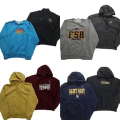 古着卸 まとめ売り ナイキ NIKE スウェット 8枚セット (メンズ XS /S ) チームロゴ ワッペン フーディー スウォッシュ 中古 古着 NC4101