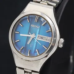 SEIKO セイコー 腕時計 自動巻き 2706-0300 ブルー カットガラス - メルカリ